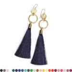 double twice hammered tassel earrings australia next romance jewellery gold navy