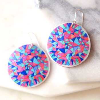 blue magenta mandala triangles peace -lighter next romance australian jewellery handmade