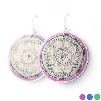 lilac henna mandala earrings-next-romance-jewels-australia