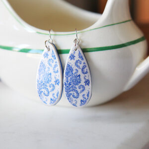 porcelain jug teardrop earrings new silver next romance jewellery australia