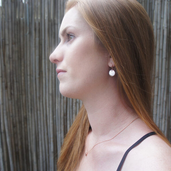10mm rose gold coin earrings fine modern next romance jewellery australia