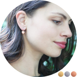 8mm 6mm rose gold minimal fine rose gold coin earrings Australian design NEXT ROMANCE unique jewelry