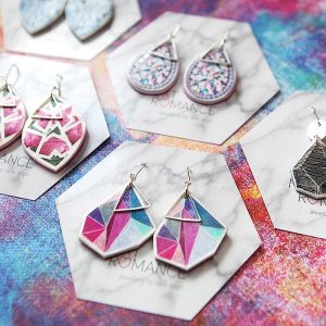 facet triangle earrings next romance jewelry australia colourful unique design contemporary