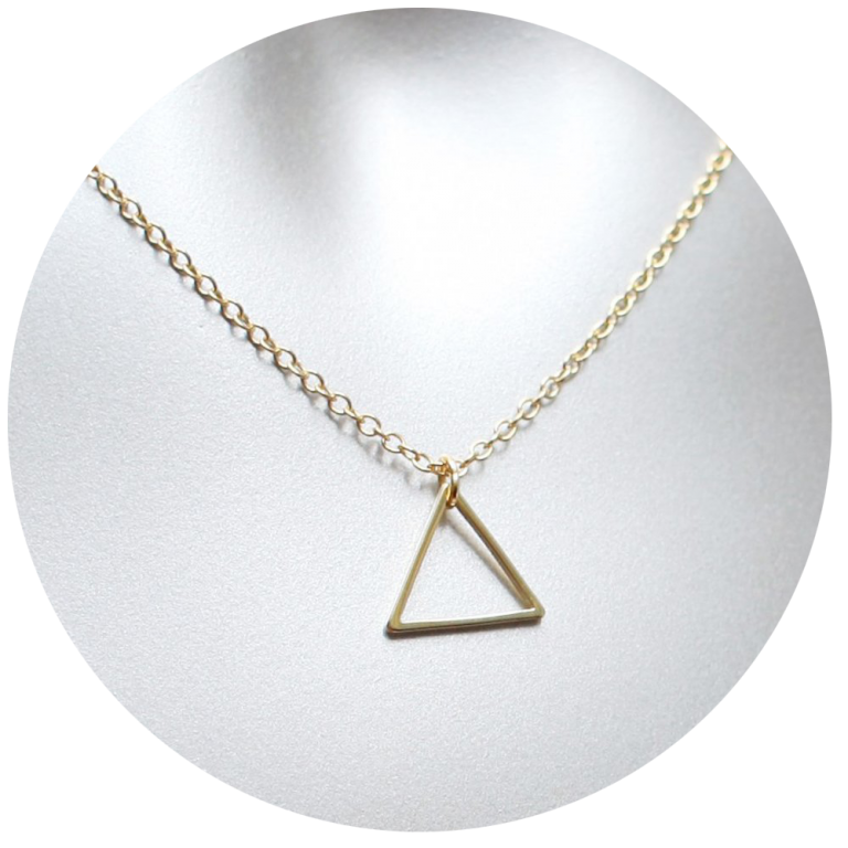 TRIANGLE simple geometric necklace Colourful and unique modern art