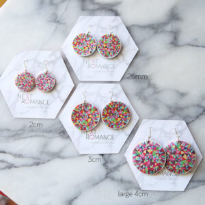 mandala triangle coin art tile earrings unique handmade in australia designs next romance jewellery new rare