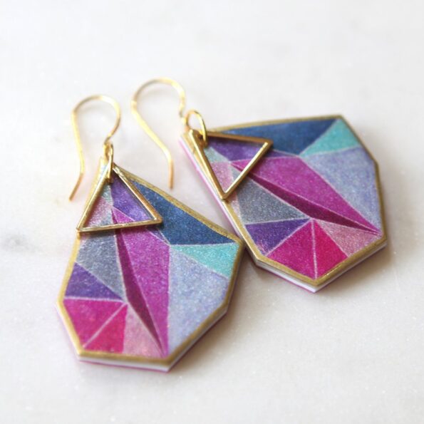 facet triangle earrings next romance jewelry australia colourful unique design contemporary