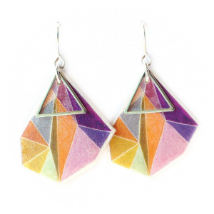 orange purple facet triangle earrings next romance jewelry australia colourful unique design contemporary