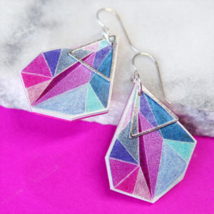 pink triangle art pink bgd NEXT romance jewellery australia funky earrings