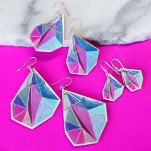 pink triangle art pink bgd NEXT romance jewellery australia funky earrings