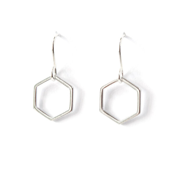 hexagon geometric earrings silver gold rose melbourne australia