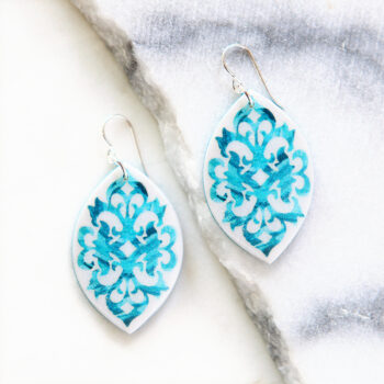 teal boho baroque unique original design earrings melbourne australia vicki leigh next romance