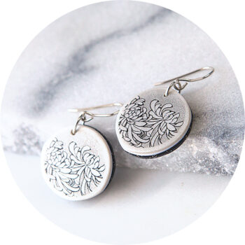 small crysanthemum art earring delicate next romance jewellery design