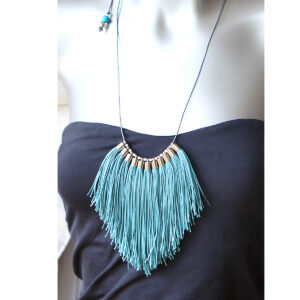 smokey blue or green fringe necklace made in australia tassels handmade in melbourne next romance.jpeg
