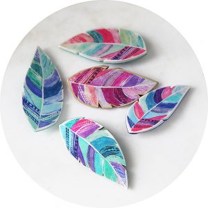 feather brooches
