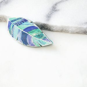 PEACE Chakra - Dreamcatcher Feather Art Brooch
