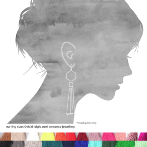 hex tassel earring colours sizes options NEXT ROMANCE JEWELLERY