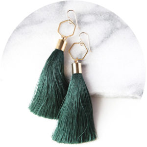 Gold hexagon tassel earrings next romance finders keepers Melbourne Next Romance