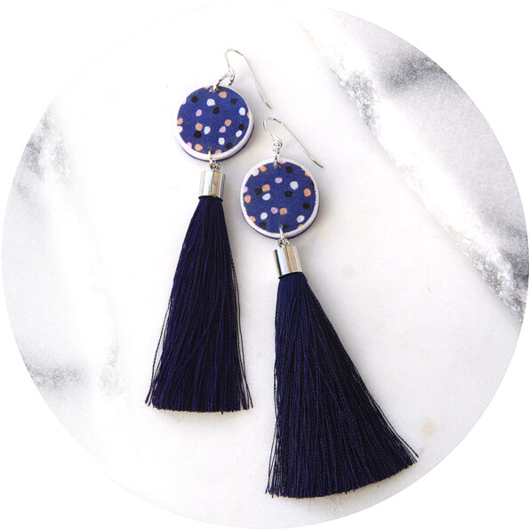 tassel earrings devoi collab polka cygnas BLUE PURPLE NEXT ROMANCE jewellery australian design.jpg