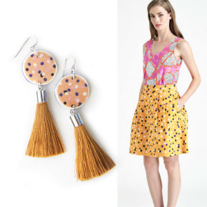 CYGNUS polkadot tassels with skirt DEVOI image Next Romance Jewellery Collab