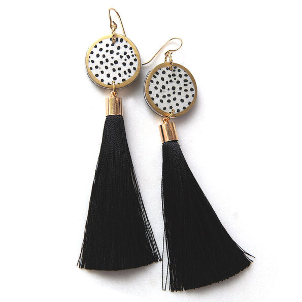 pictor INK dot TASSEL art earrings by NEXT ROMANCE devoi collab melbourne fashion accessories
