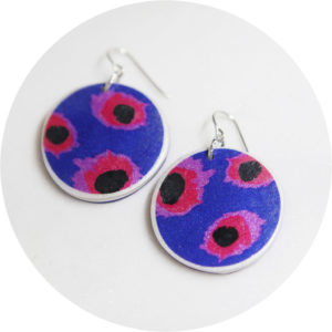 vela devoi art earrings medium silver circle hooks NEXT ROMANCE jewellery