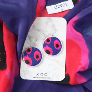vela medium art earrings Devoi x next romance unique handmade jewellery
