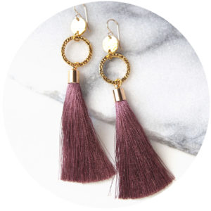 hammered coin tassel earrings NEXT ROMANCE jewellery australia