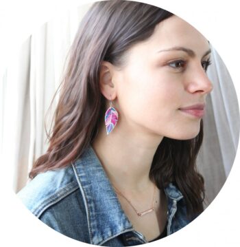 magenta blues pink feathered boho original unique art earrings watercolour next romance vicki leigh new melbourne designed made in australia make it collective design a space jewellery etsy finders keepers rose street artist markets