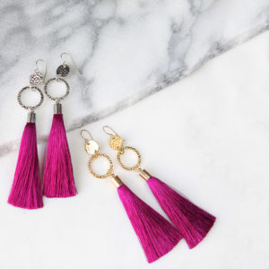 raspberry tassel unique earrings designs melbourne australian designer NEXT ROMANCE