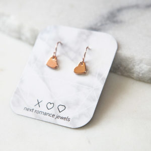 heart modern earrings rose gold next romance jewellery australia