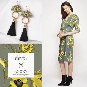 Nemophily Khaki floral Devoi x Next Romance collaboration