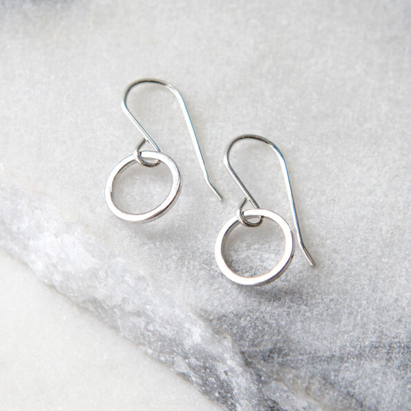mini loop hoop earrings silver modern next romance jewellery
