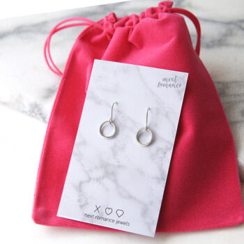 mini loop hoop earrings silver modern next romance jewellery