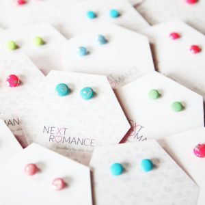 colour pop clay studs handmade polymer next romance jewellery indie unique australia