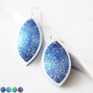 blue mandala all marquis art earrings polyresin tile next romance jewellery australia