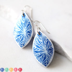 next romance jewellery australia all blue snowflake marquis art earrings polyresin tile