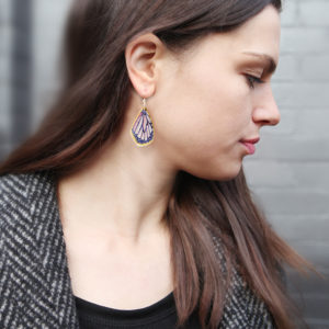 butterfly wing unique earrings teardrop orange next romance jewellery australia