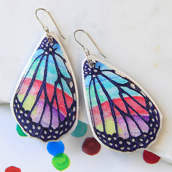 rainbow butterfly earrings NEXT ROMANCE jewellery made in australia 2020