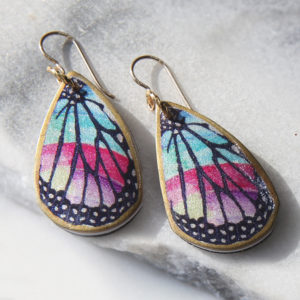 rainbow butterfly wings earrings NEXT ROMANCE jewellery
