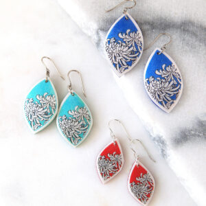 new chrysanthemum earrings polyresin next romance jewellery australia rose street market unique melbourne sydney designs ALL