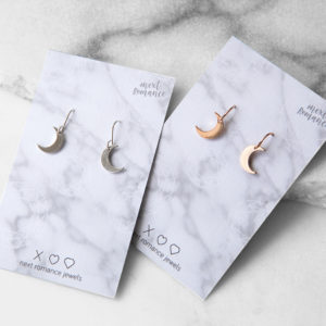 simple moon earrings silver modern next romance jewellery