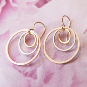 triple gold hoops MODERN next romance