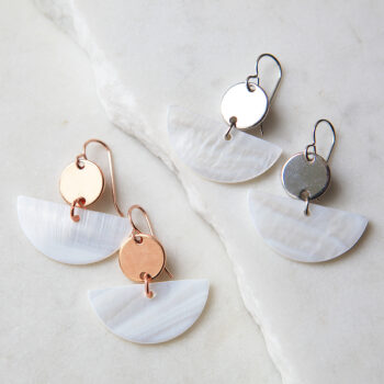 half moon shell and coin rose gold earrings next romance jewellery.jpg