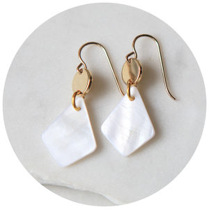 single shell and coin rose gold earrings next romance unique jewellery