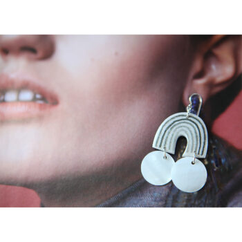 black MOP shell rainbow arch earrings next romance jewellery australia