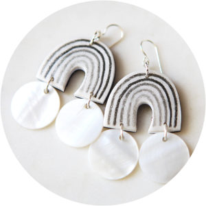 black rainbow arch earrings next romance jewellery australia