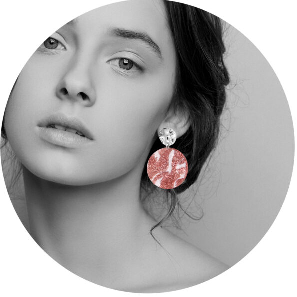 pink wave glitter resin earrings Next Romance HERO unique handmade jewellery australia
