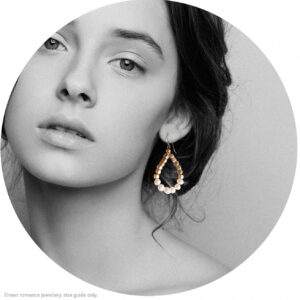 gold pearls loopy hoop unique earrings next romance jewellery made in australia