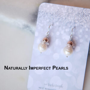 rose gold galaxy synergy pearl earrings beaded handmade in melbourne australia by next romance jewellery imperfect