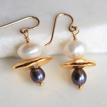 new pearl gold small pearl galaxy earrings next romance jewellery australia